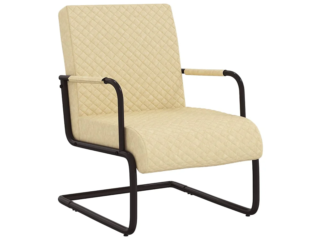 Chaise cantilever Crème Similicuir