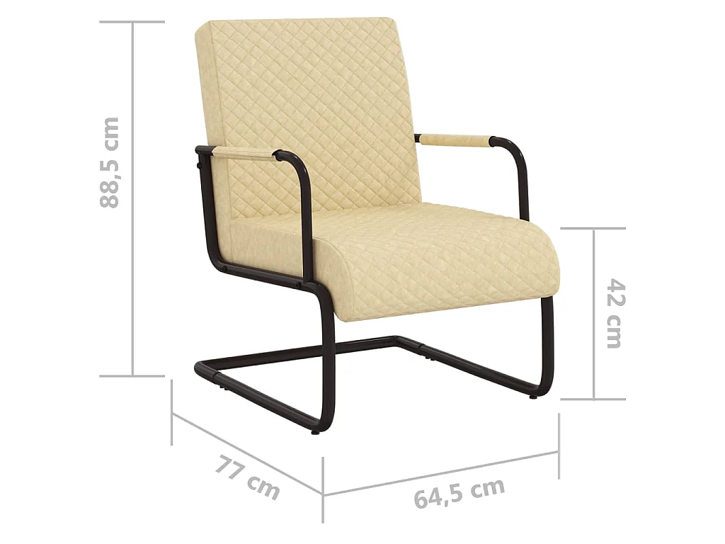 Chaise cantilever Crème Similicuir