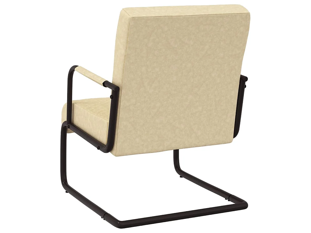 Chaise cantilever Crème Similicuir