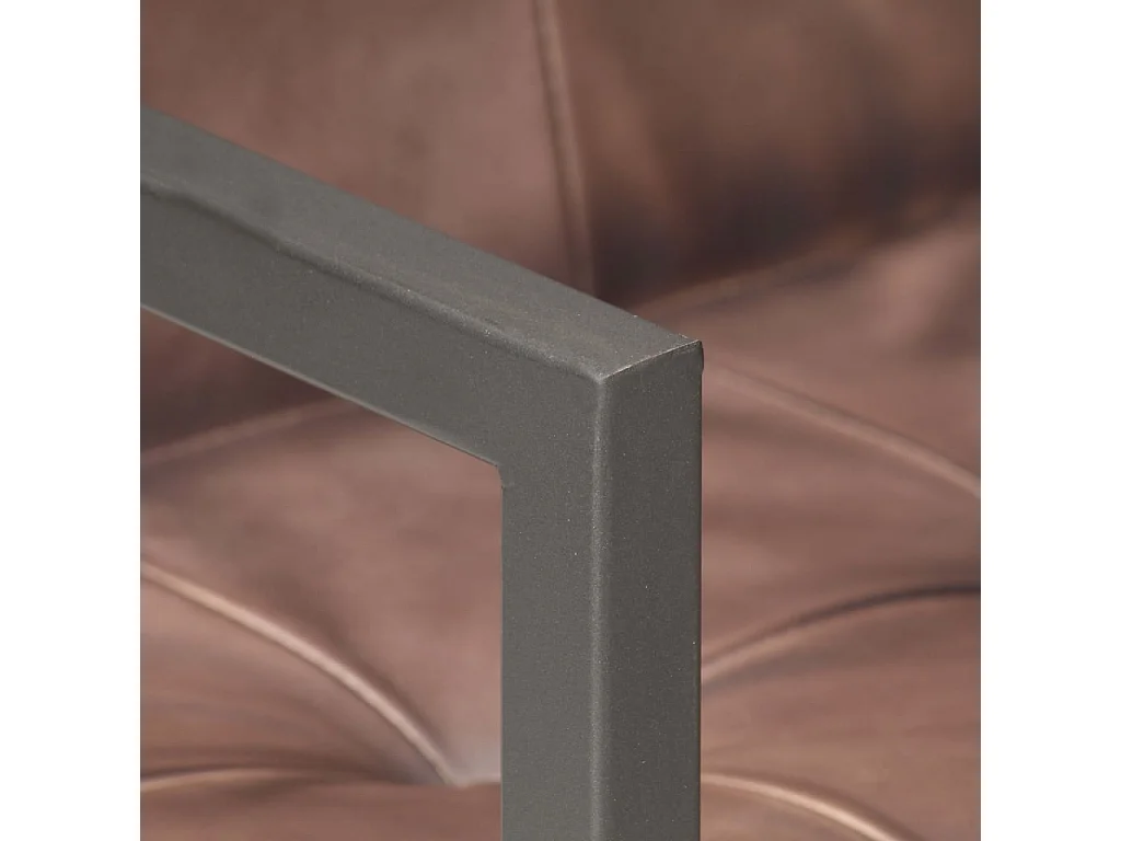 Chaises à manger cantilever lot de 2 marron cuir véritable