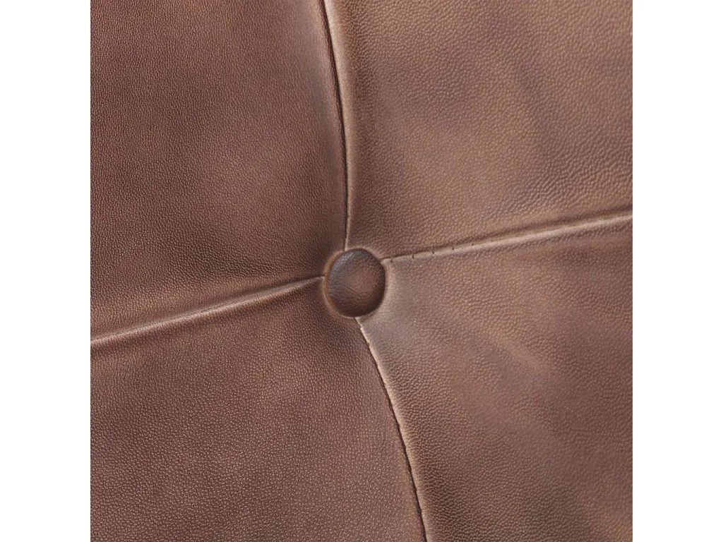 Chaises à manger cantilever lot de 2 marron cuir véritable