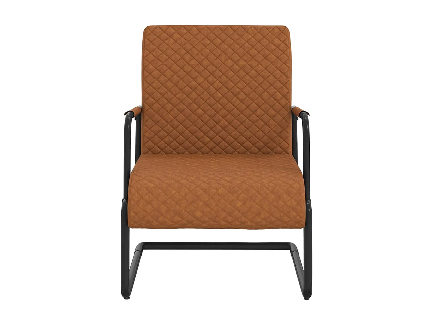 Chaise cantilever Marron mat Similicuir