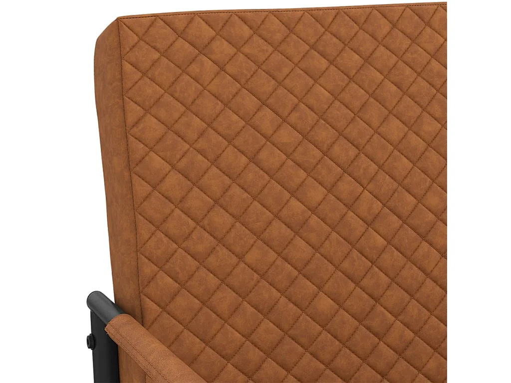 Chaise cantilever Marron mat Similicuir