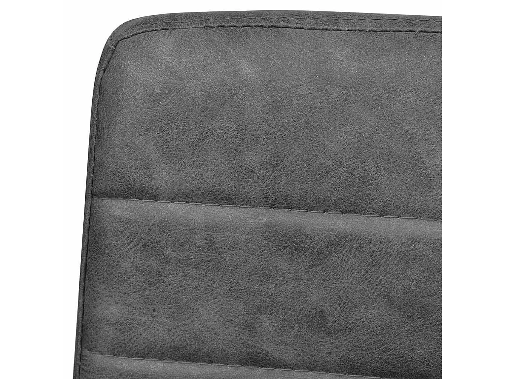 Chaises à manger cantilever lot de 6 gris foncé similicuir