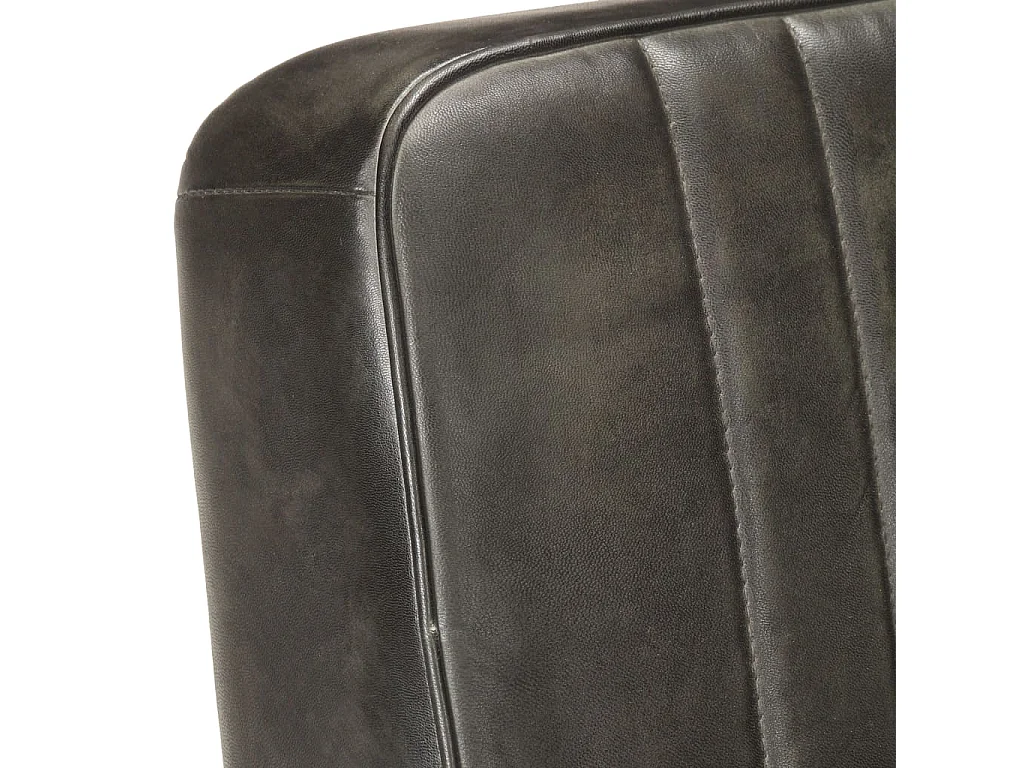 Chaise de canapé cantilever gris délavé cuir véritable