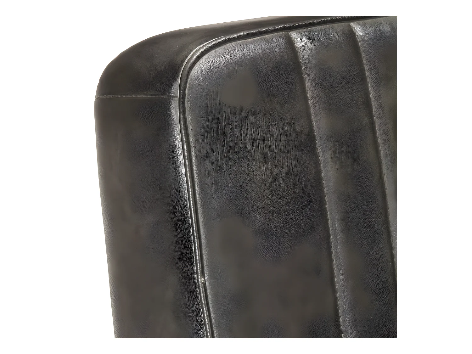 Chaise de canapé cantilever gris délavé cuir véritable