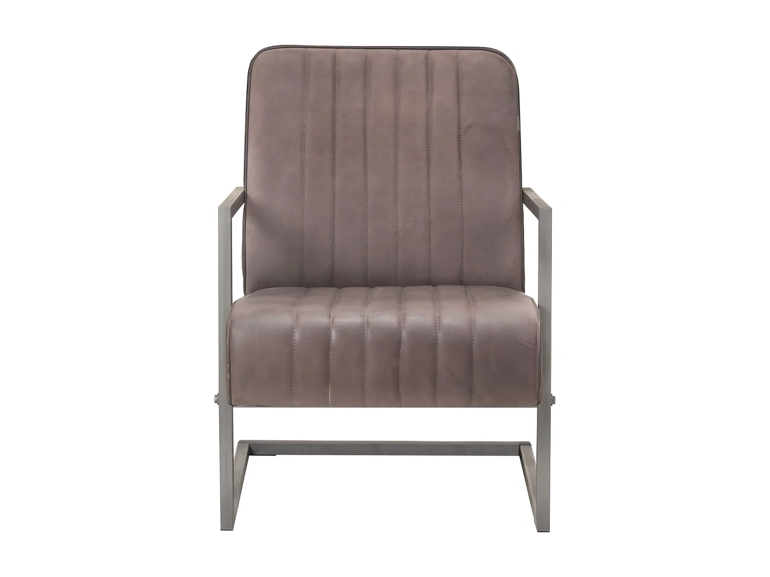 Freischwinger Sessel Distressed Braun Echtleder