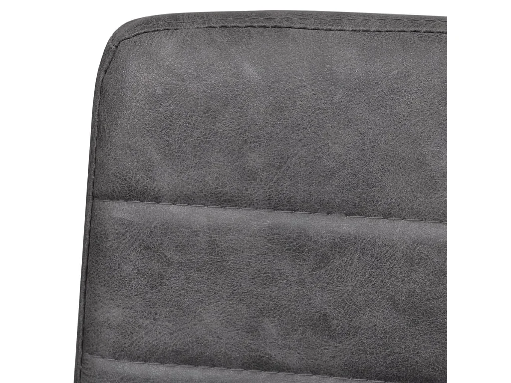 Sillas de comedor voladizas 4 unidades cuero sintético gris