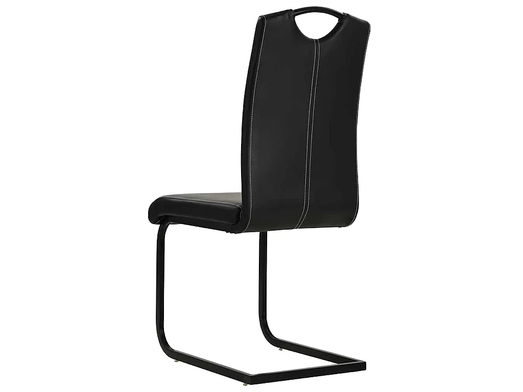 Eetkamerstoelen 4 st kunstleer zwart