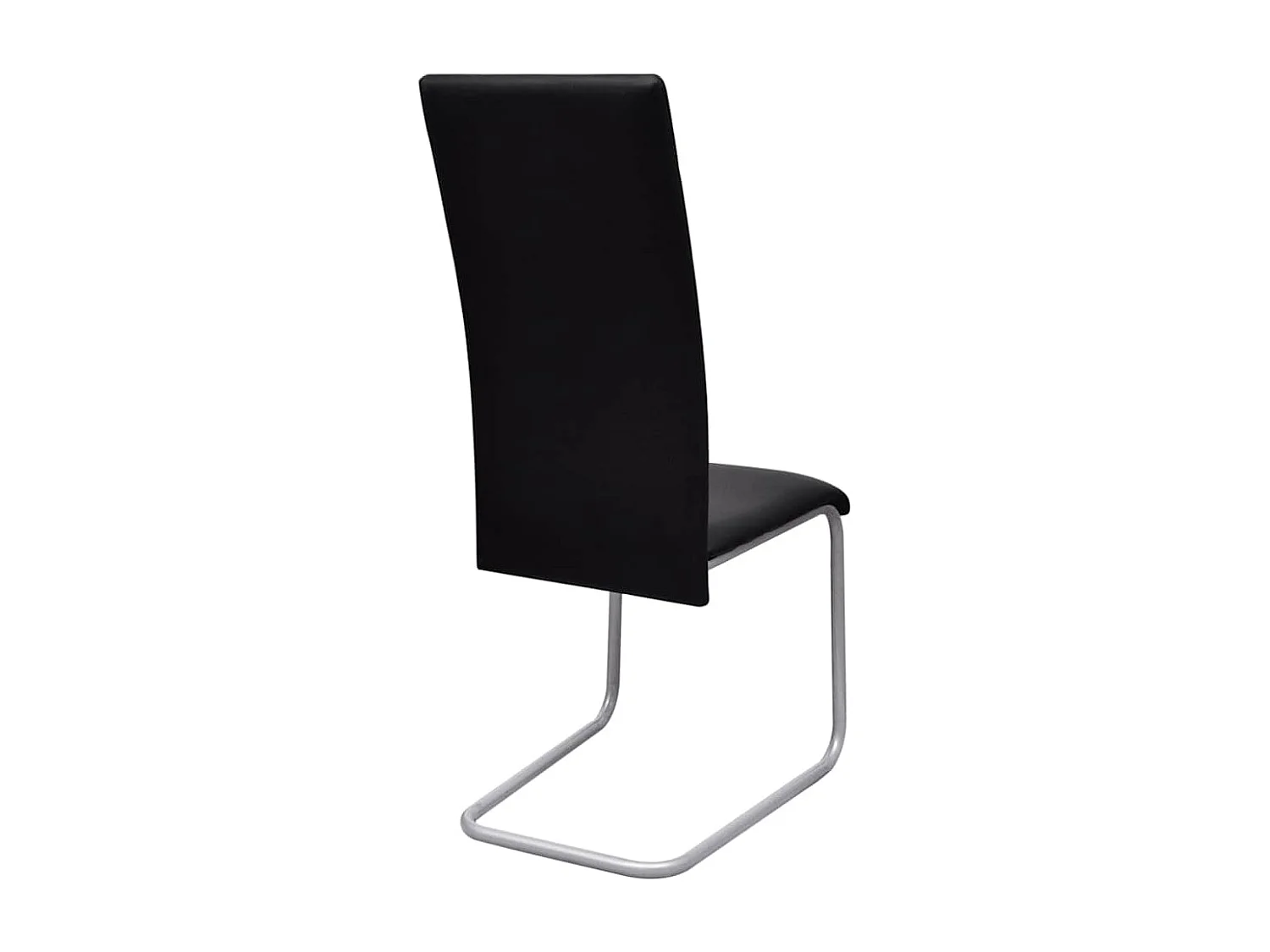 Eetkamerstoelen 2 st kunstleer zwart