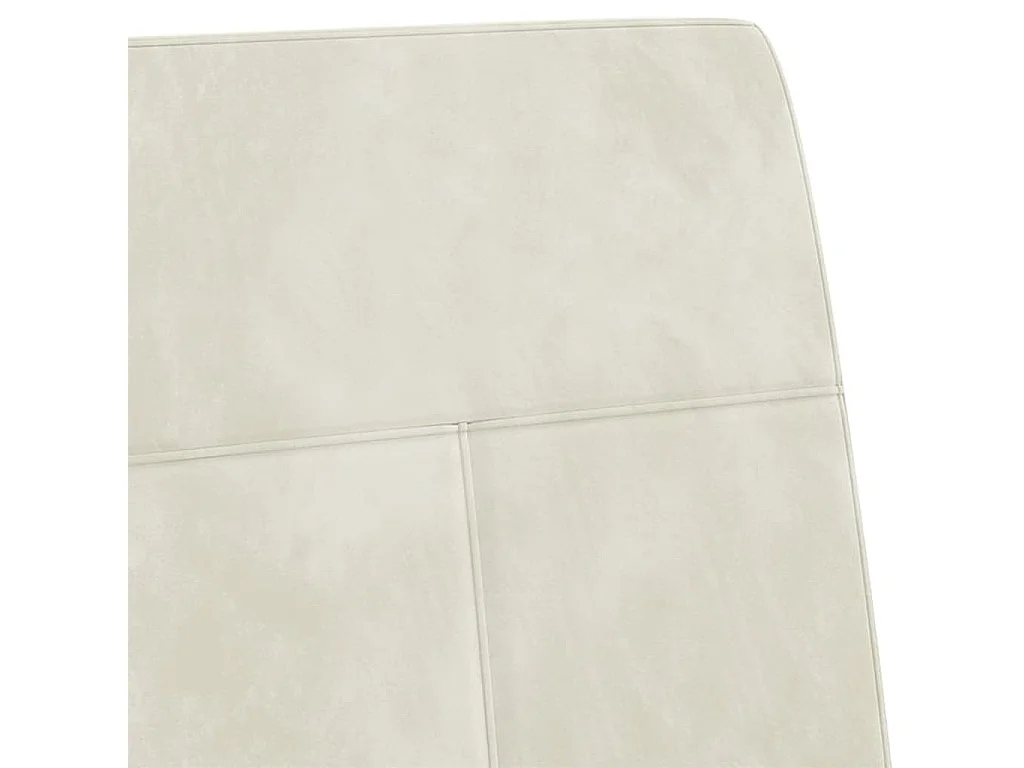 Silla voladiza de terciopelo blanco crema