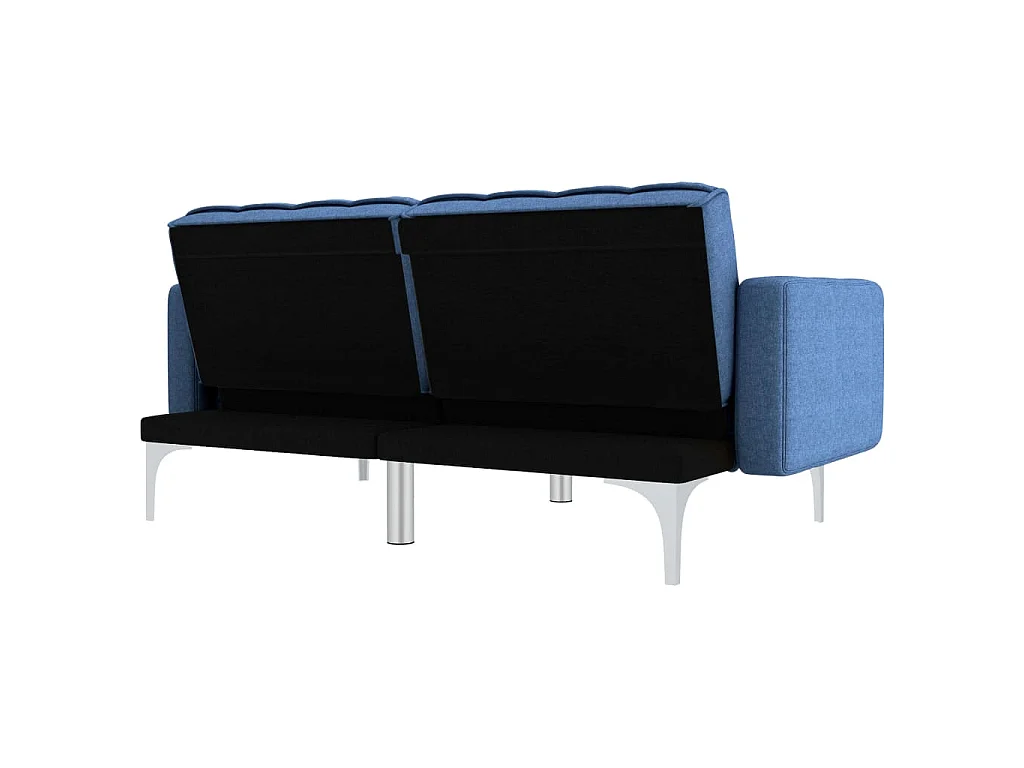 Sofá-cama tecido azul