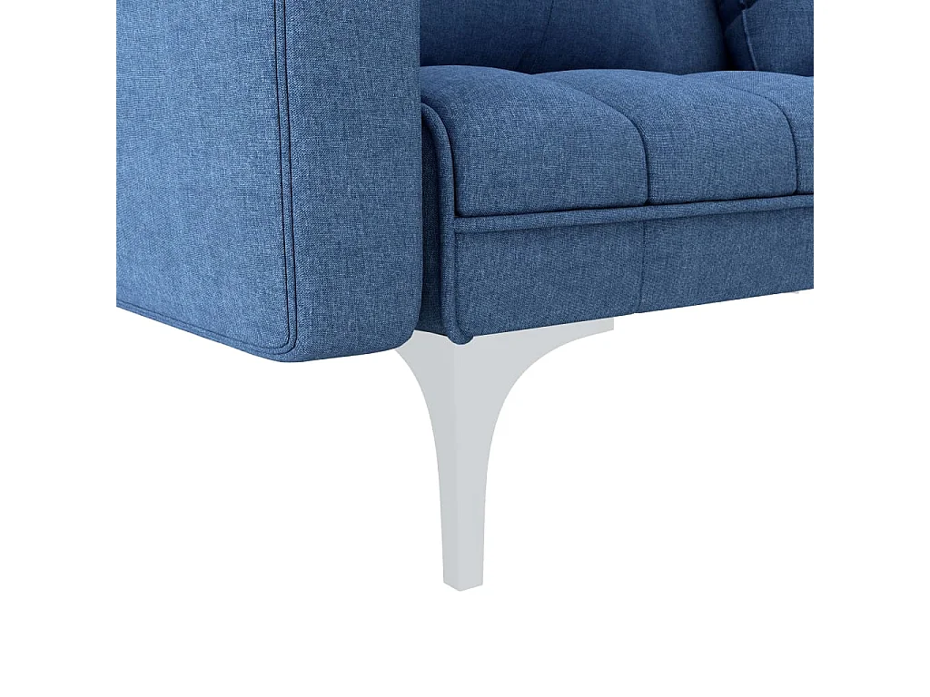 Sofá-cama tecido azul