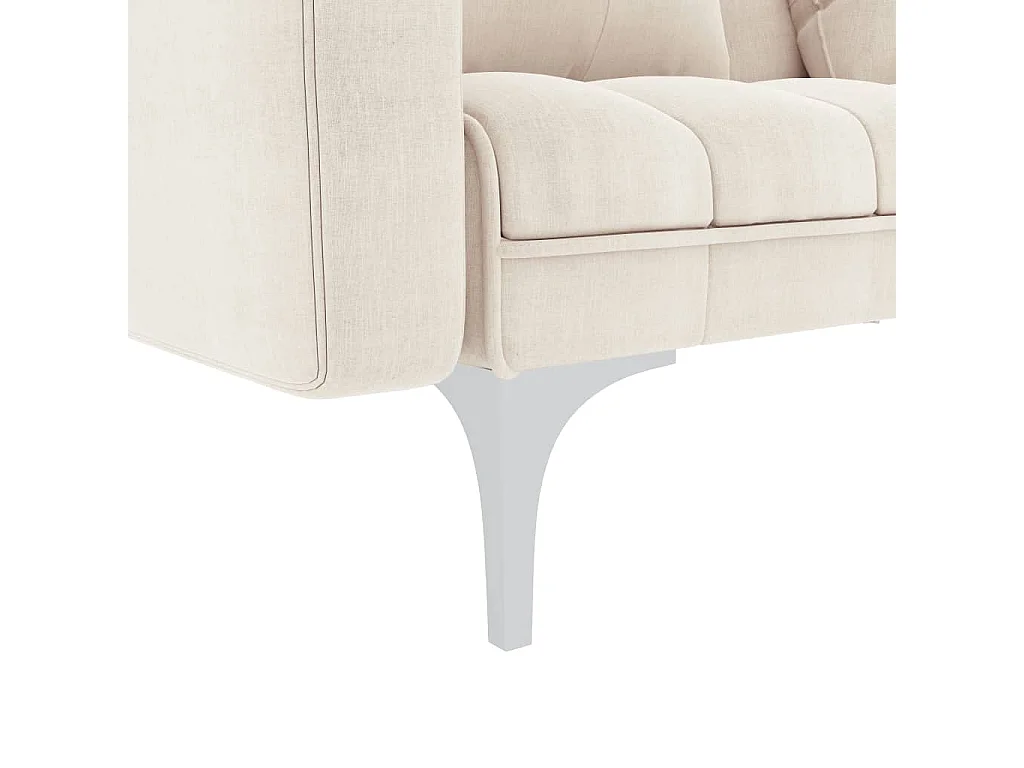 Schlafsofa Creme Stoff