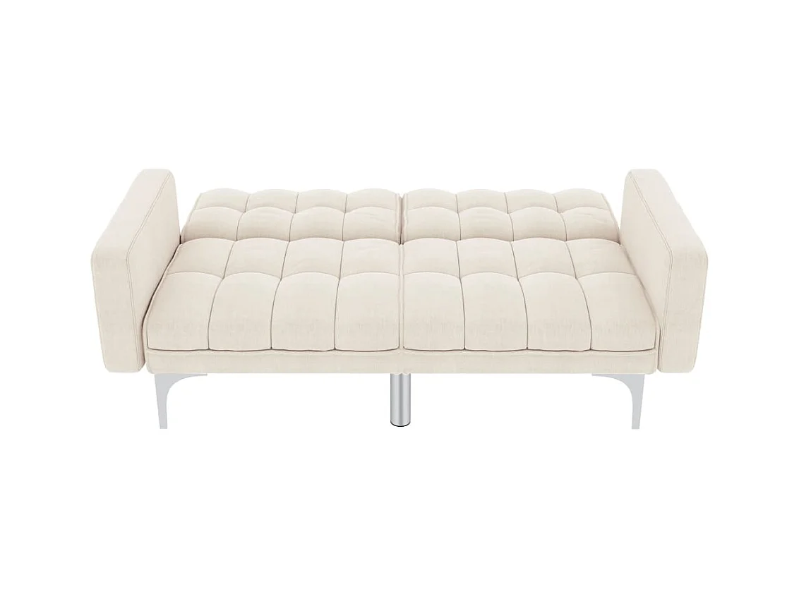 Sofá cama de tela color crema