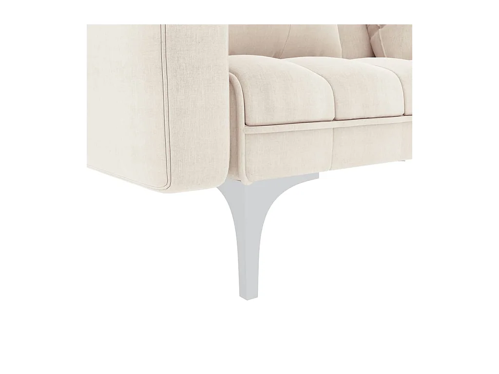 Sofá cama de tela color crema