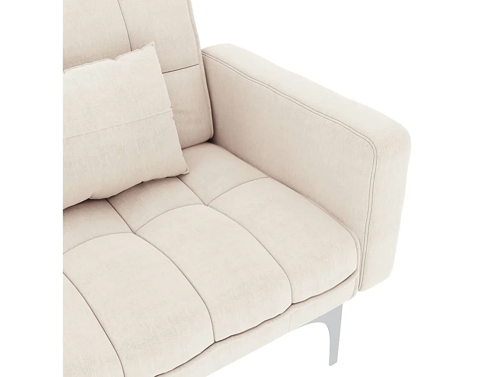 Divano Letto Crema in Tessuto