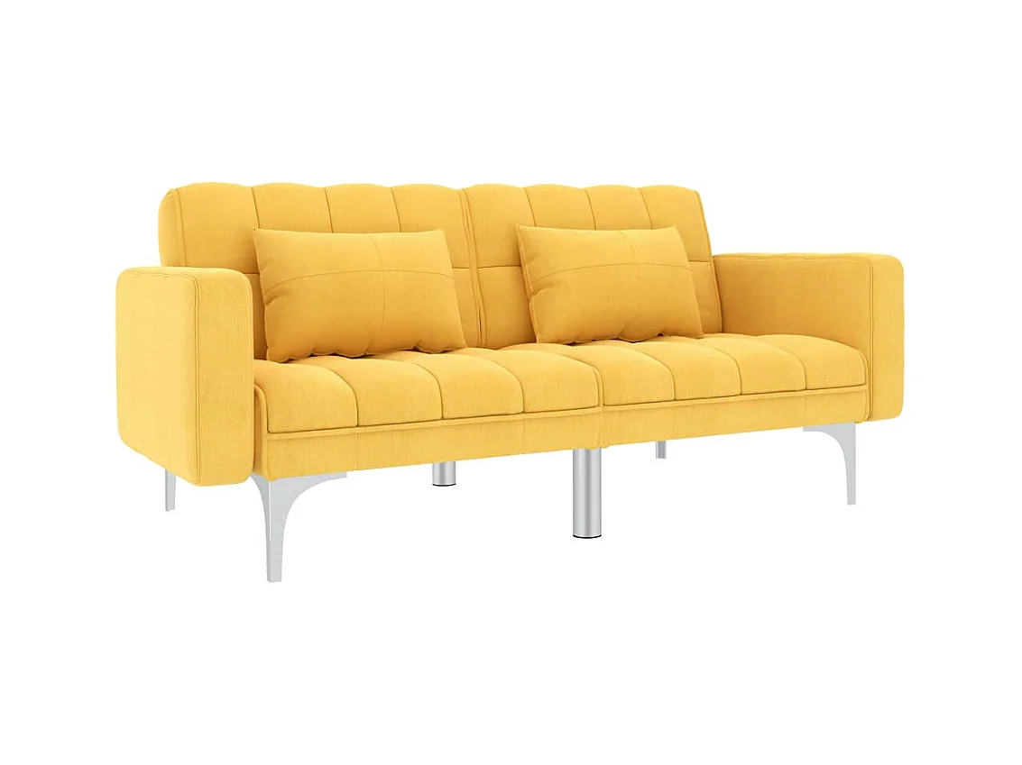 Canapé-lit Jaune Tissu