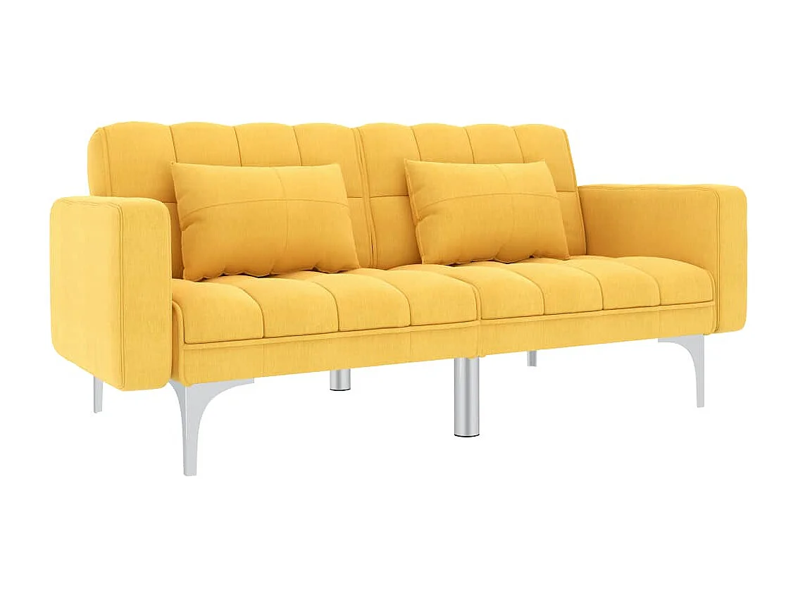 Sofá-cama tecido amarelo