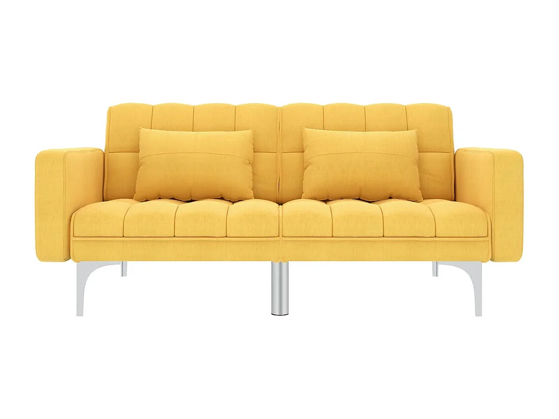 Sofá-cama tecido amarelo