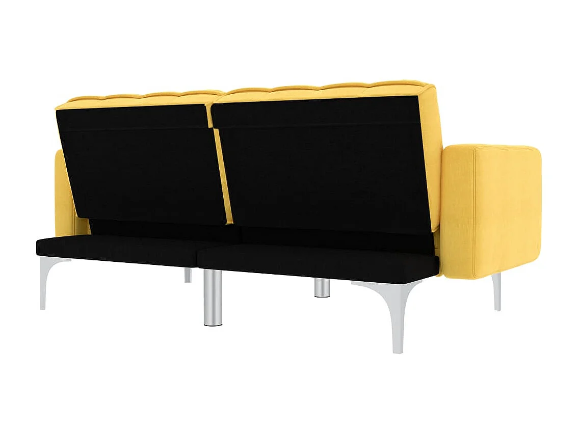 Sofá-cama tecido amarelo