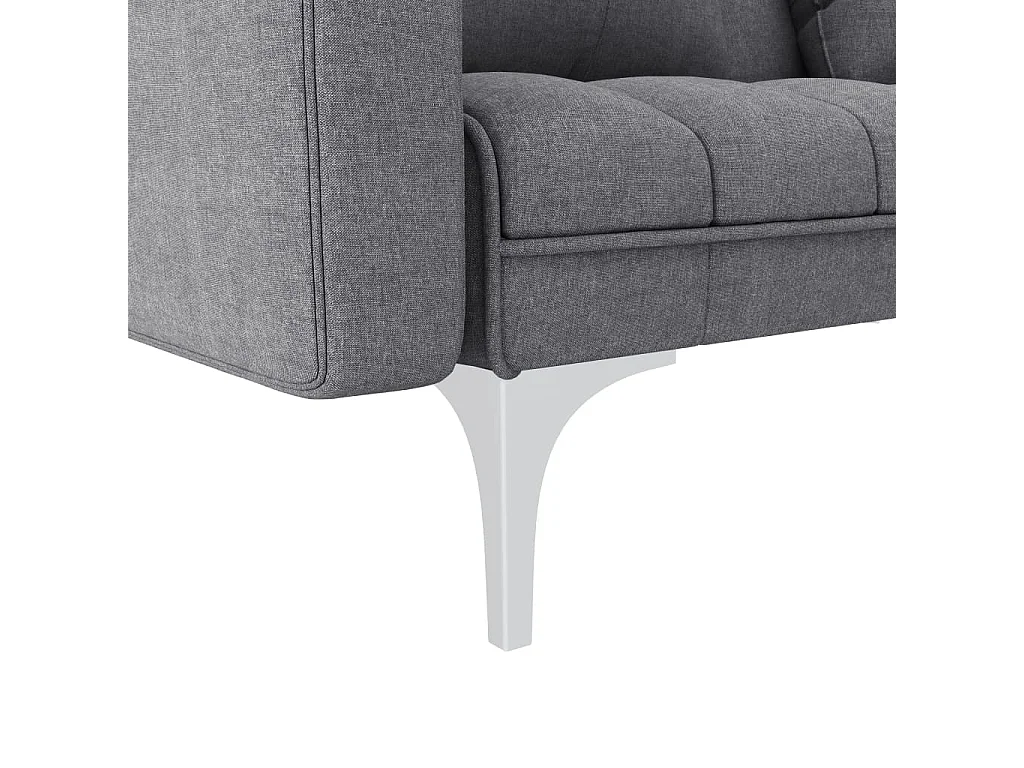 Sofá-cama em tecido cinzento-claro