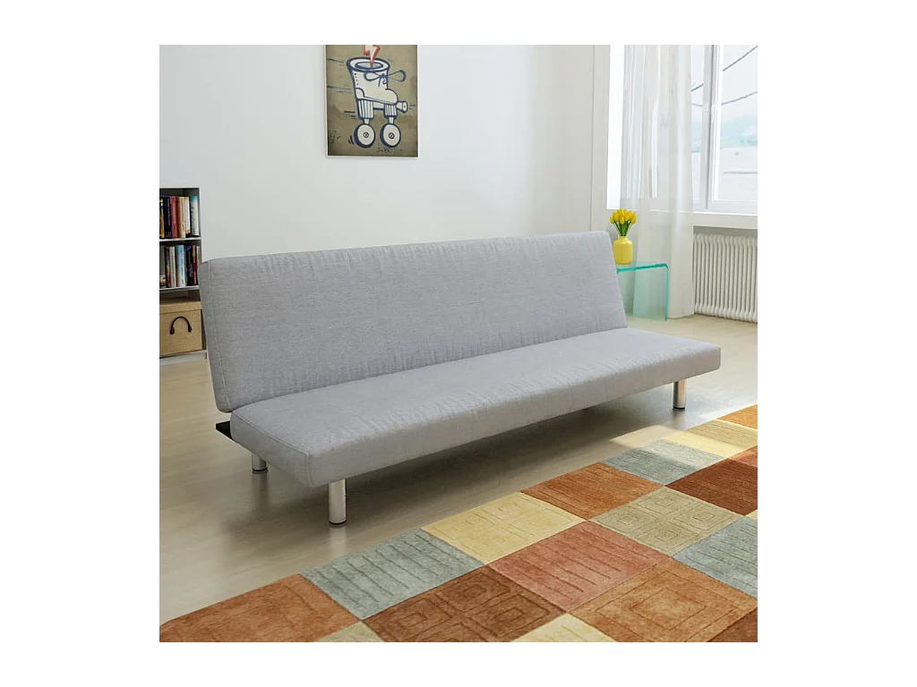 Canapé-lit Gris clair Polyester