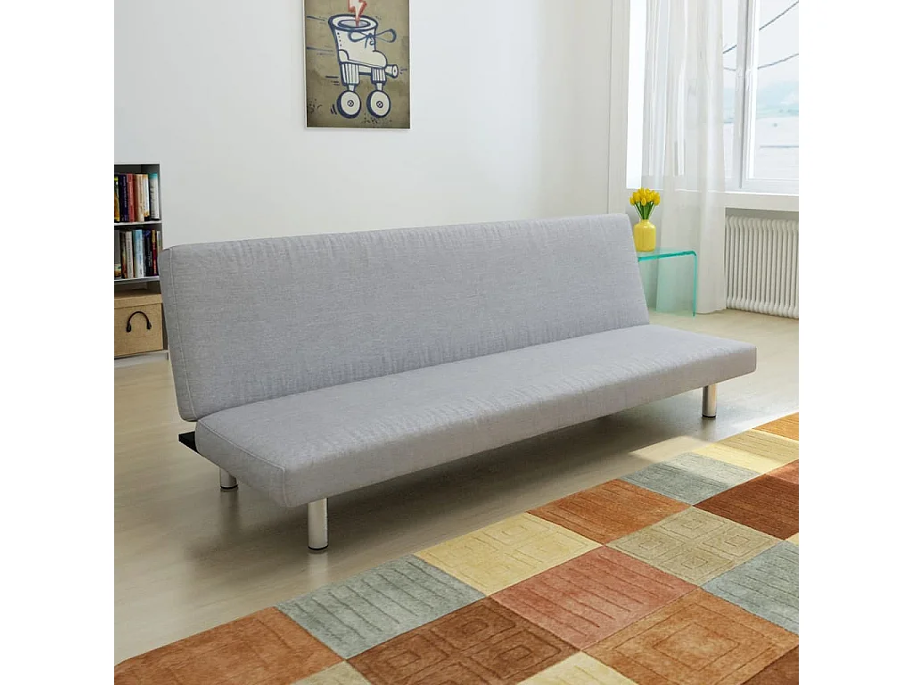 Canapé-lit Gris clair Polyester