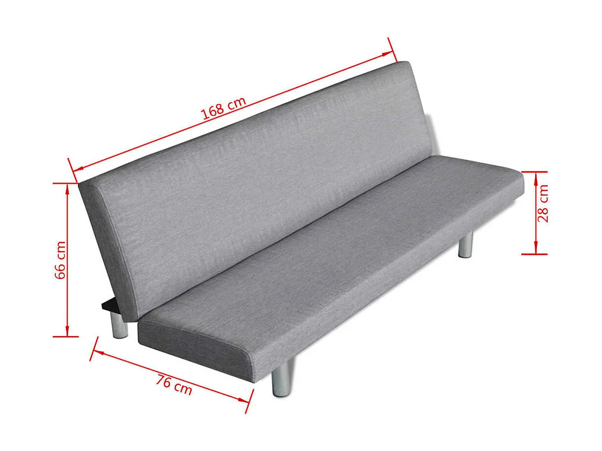 Canapé-lit Gris clair Polyester