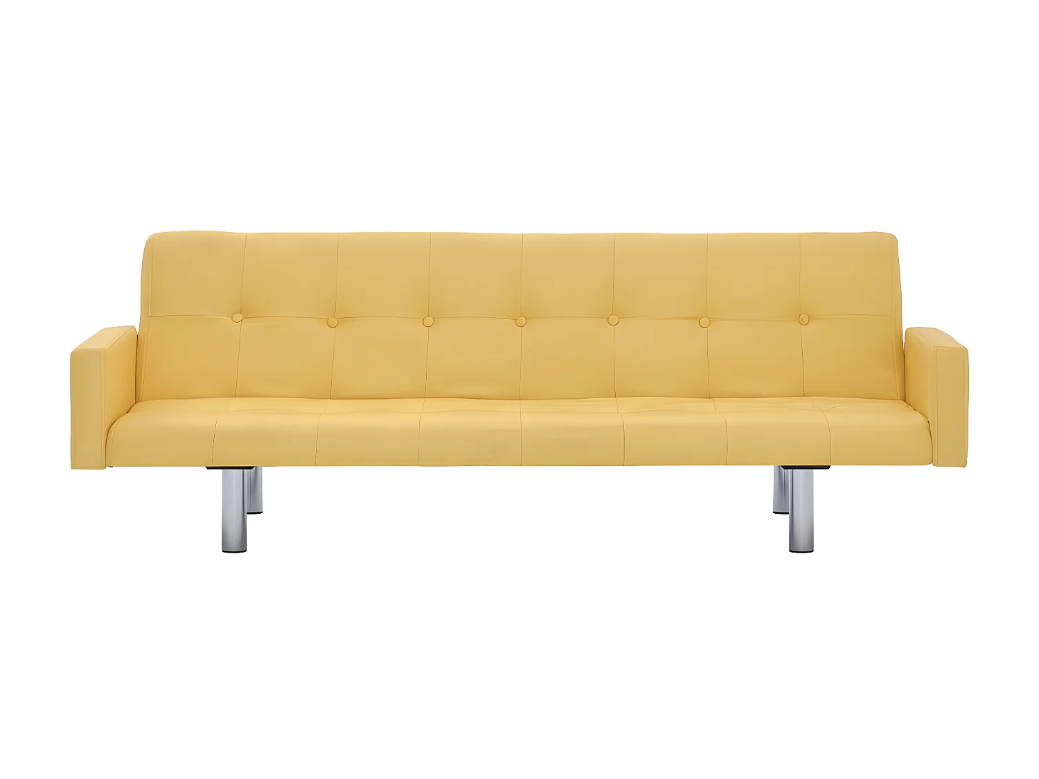 Canapé-lit avec accoudoir Jaune Polyester