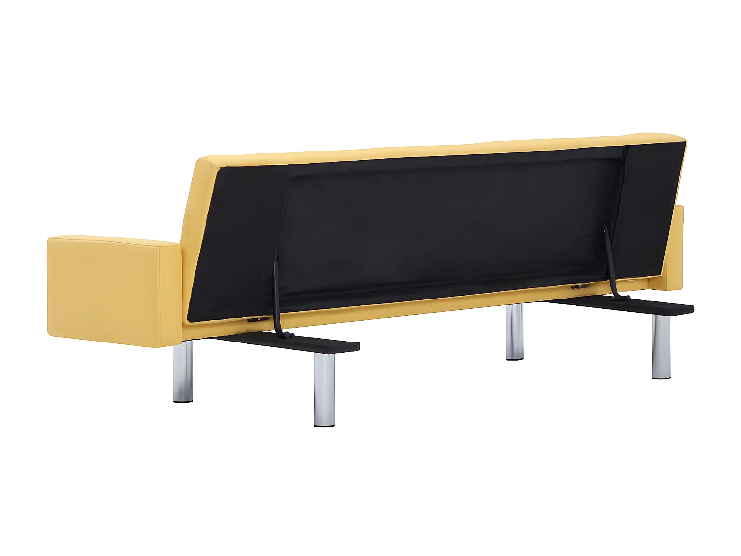 Canapé-lit avec accoudoir Jaune Polyester