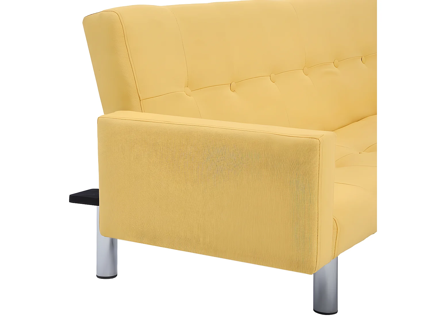 Canapé-lit avec accoudoir Jaune Polyester
