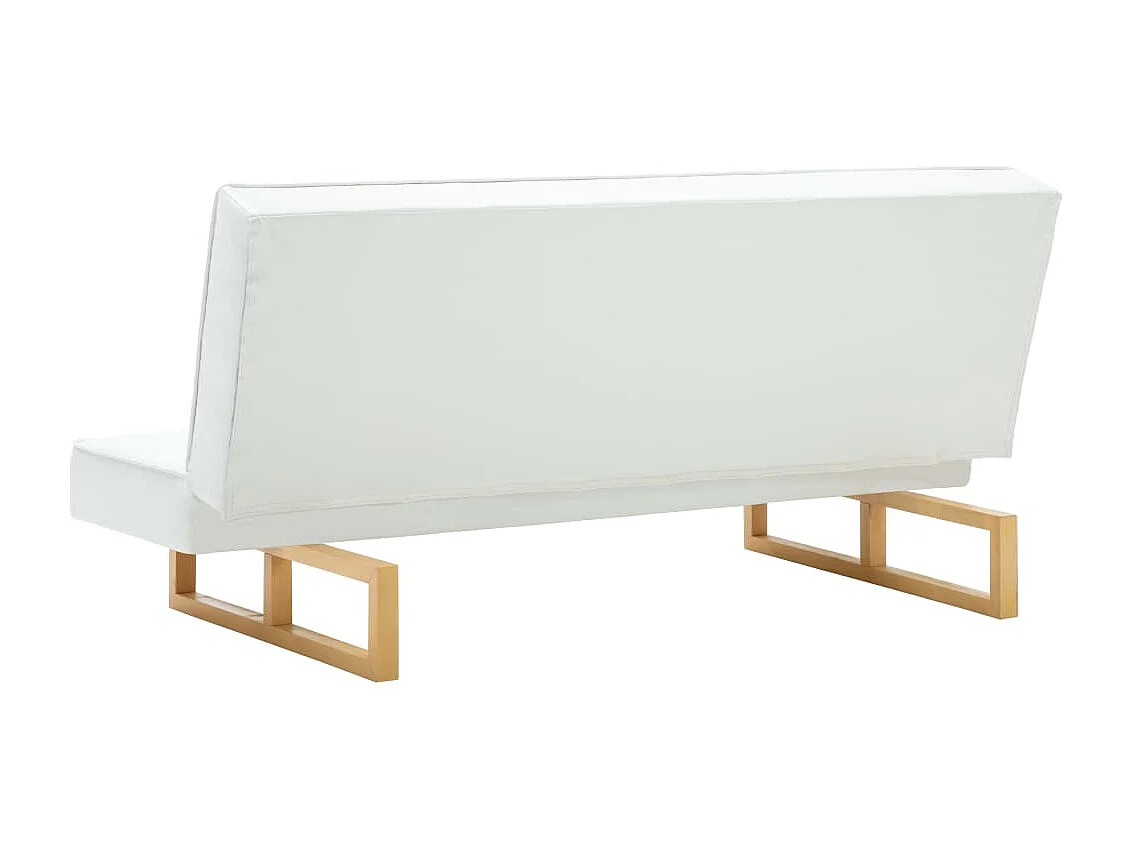 Canapé-lit Similicuir Blanc