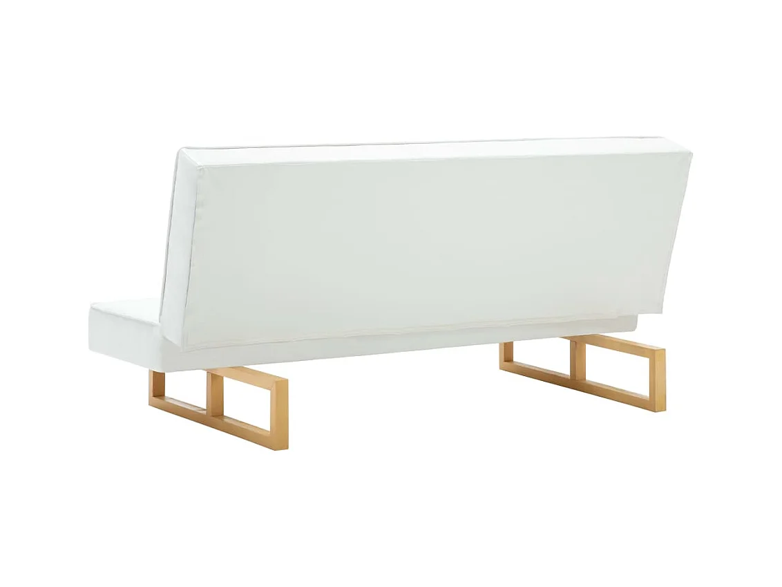 Canapé-lit Similicuir Blanc