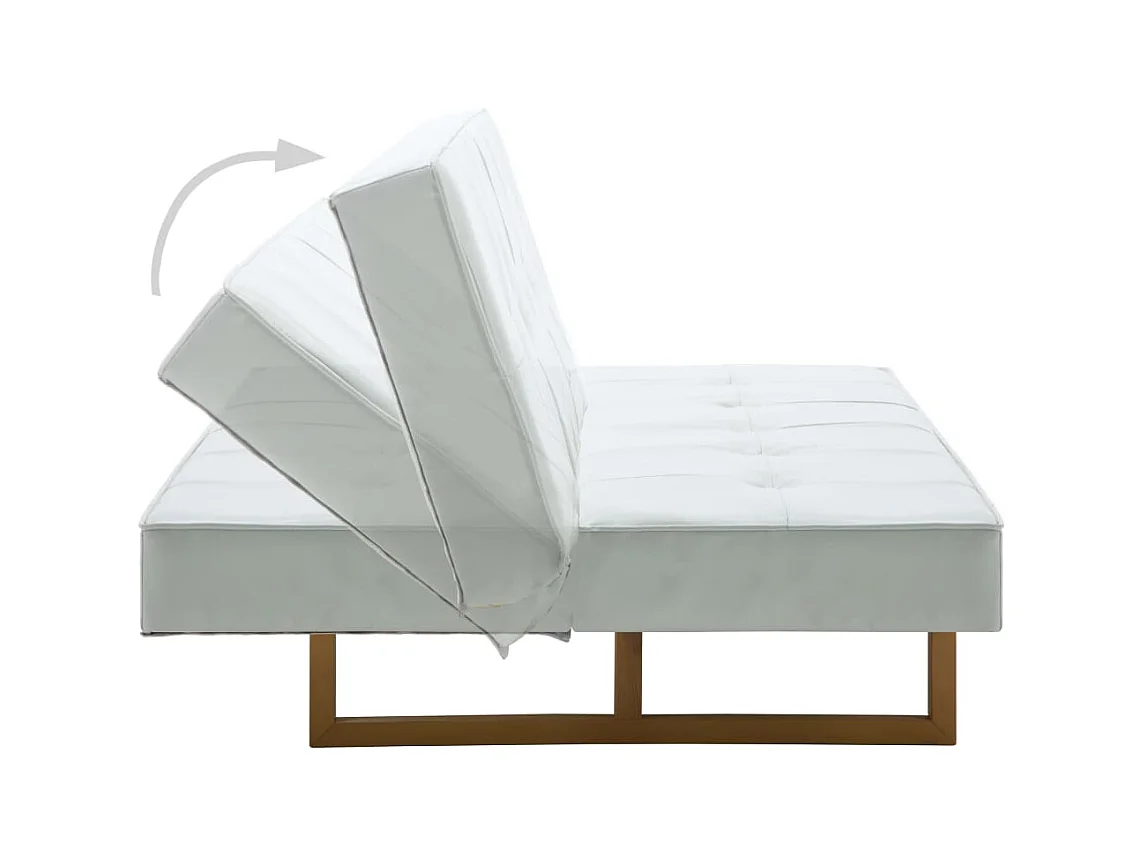 Canapé-lit Similicuir Blanc