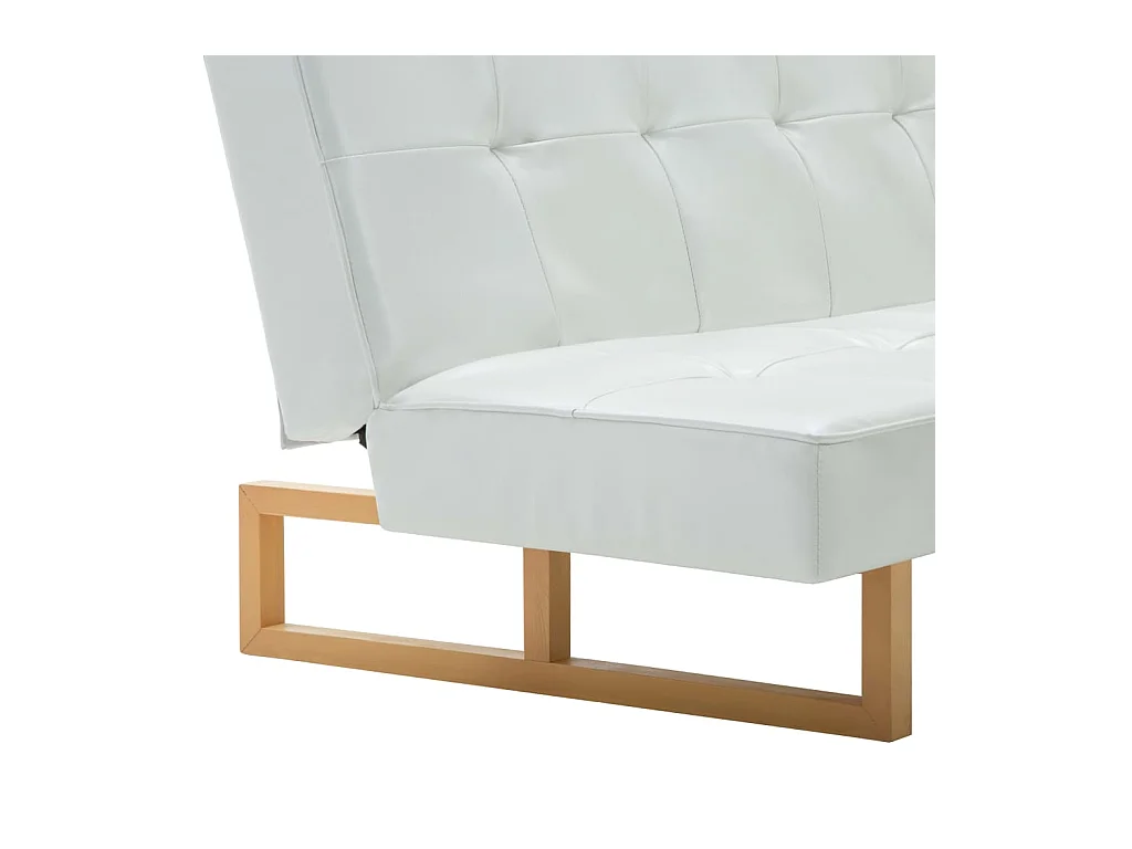 Canapé-lit Similicuir Blanc