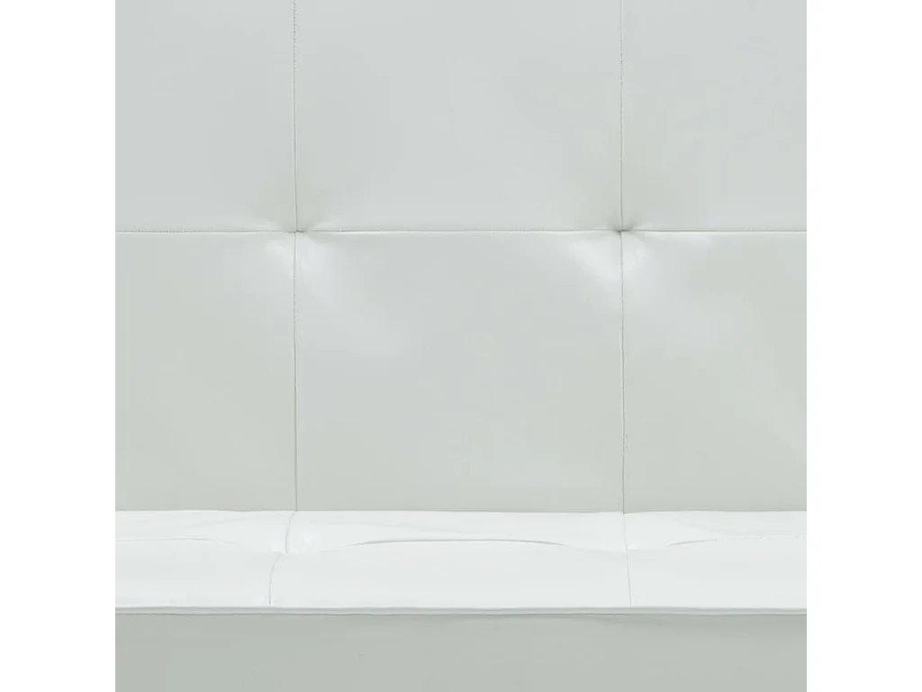Sofá-cama em couro artificial branco