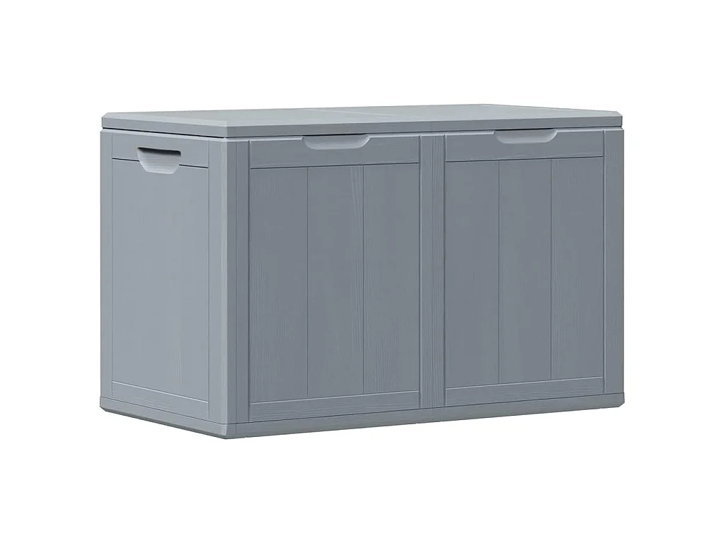 Baule da Giardino 180 L Grigio Aspetto legno in PP