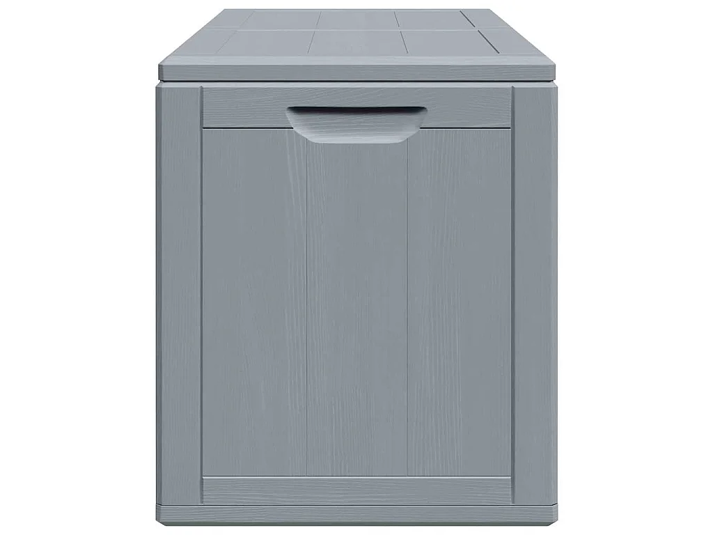 Baule da Giardino 180 L Grigio Aspetto legno in PP