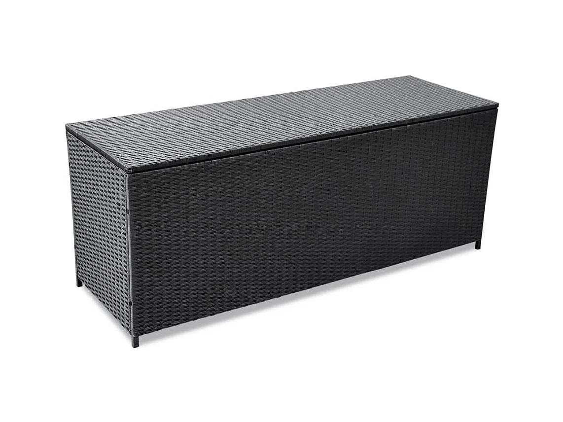 Garden-Auflagenbox Schwarz 150x50x60 cm Poly Rattan