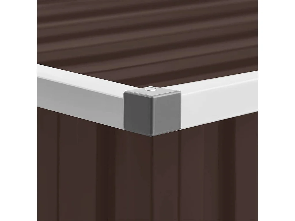 Coffre de rangement de jardin Marron 129x67x65 cm