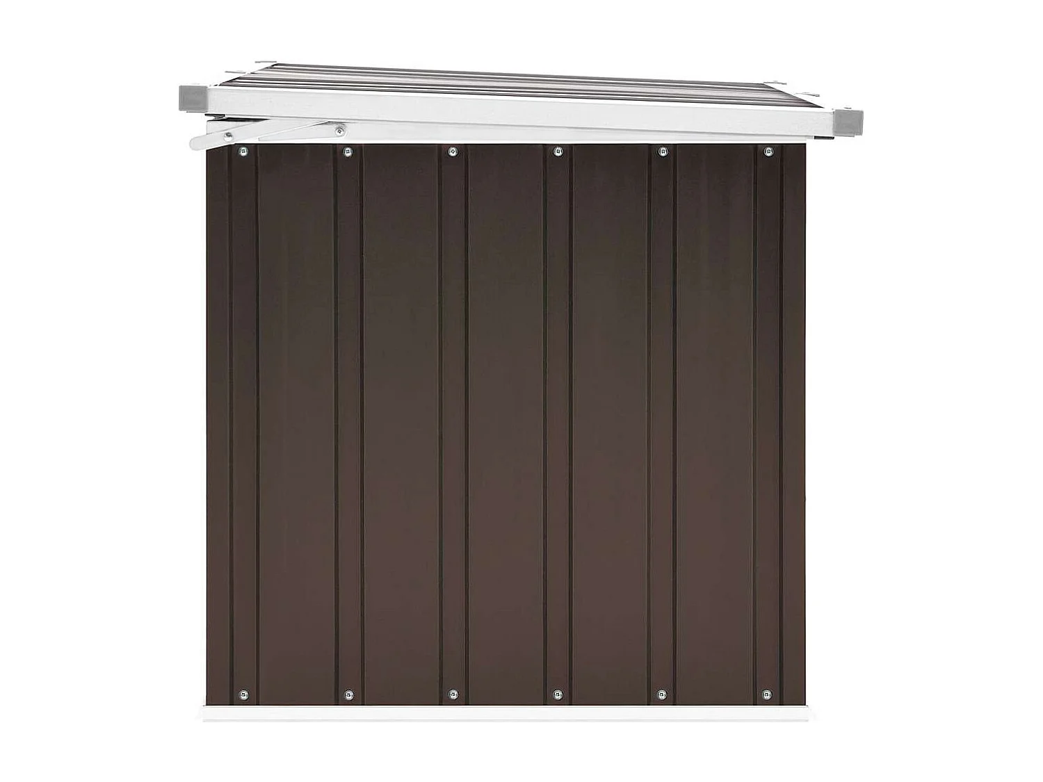 Caixa de armazenamento para jardim marrom 129x67x65 cm