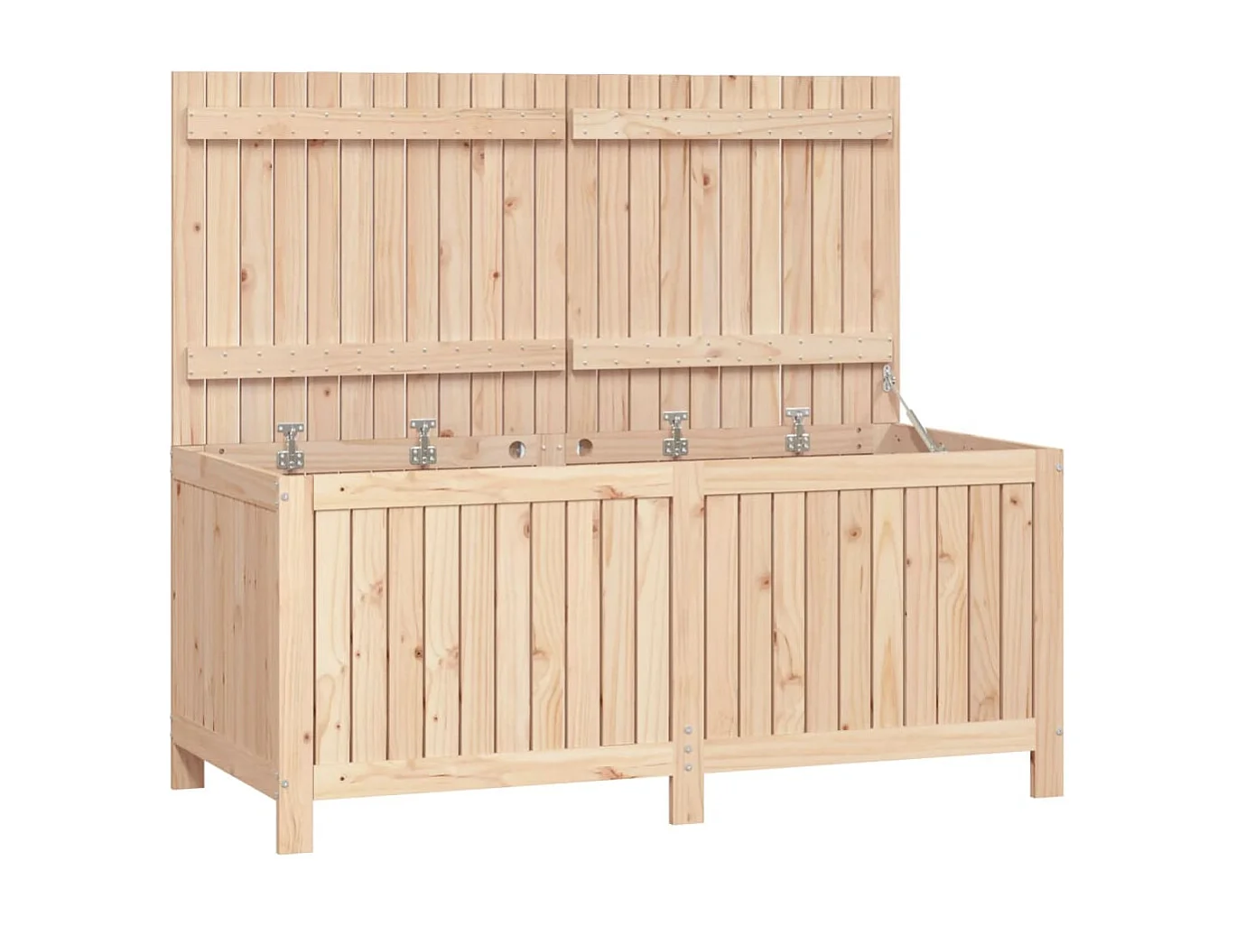 Contenitore da Giardino 147x68x64 cm in Legno Massello di Pino