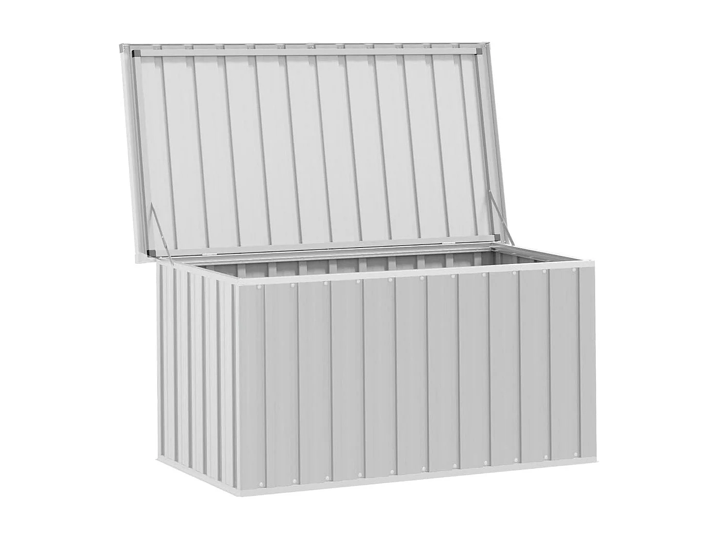 Caja de almacenaje para jardín gris 129x67x65 cm