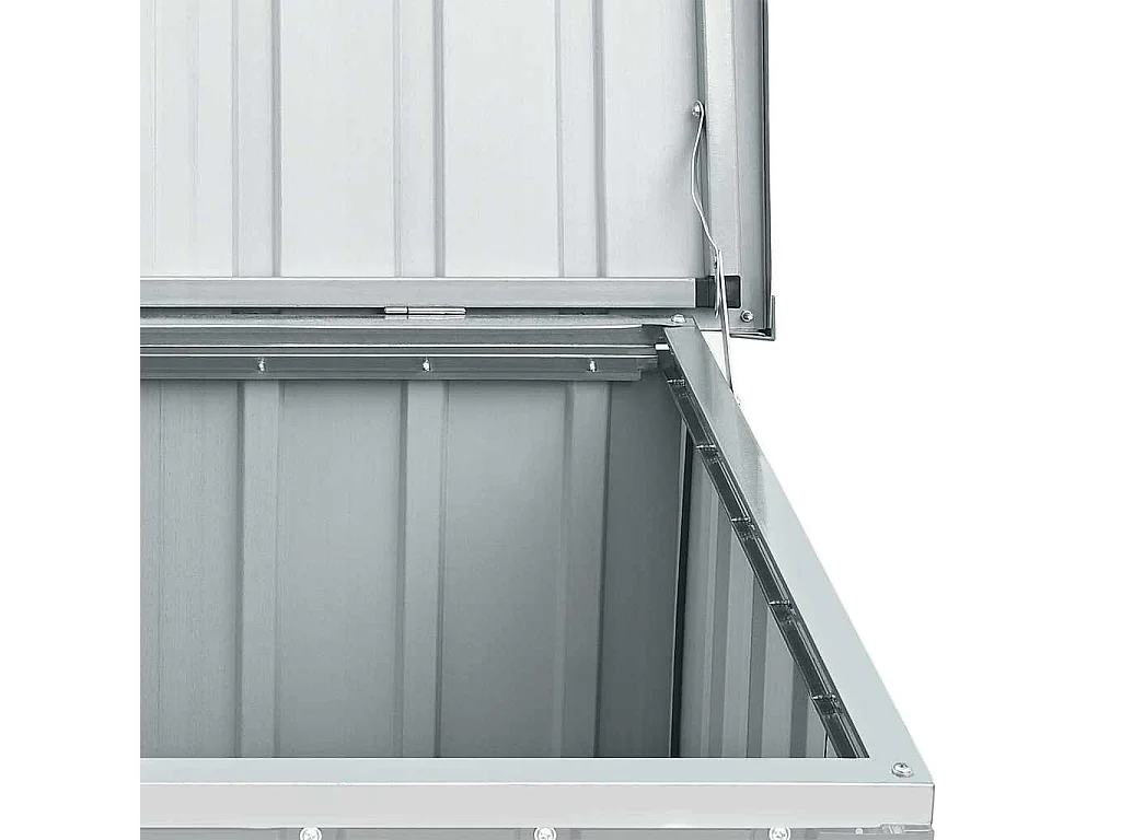 Caja de almacenaje para jardín gris 129x67x65 cm