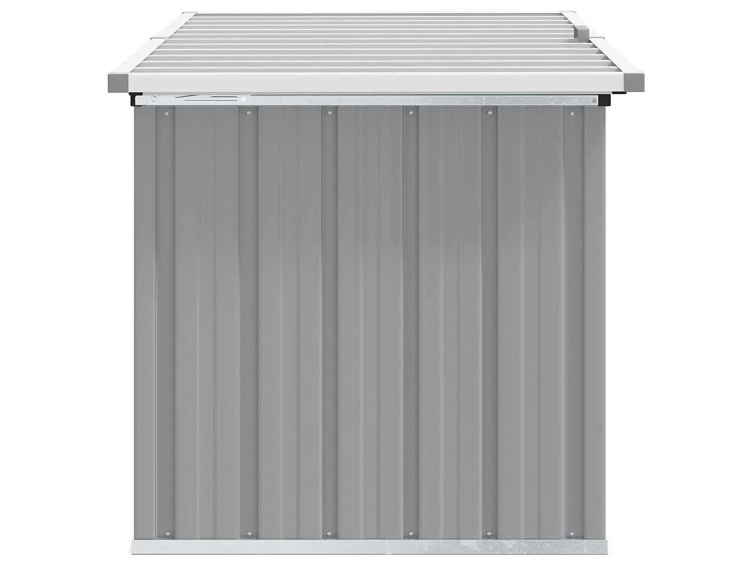 Caixa de arrumação para jardim 129x67x65 cm cinzento