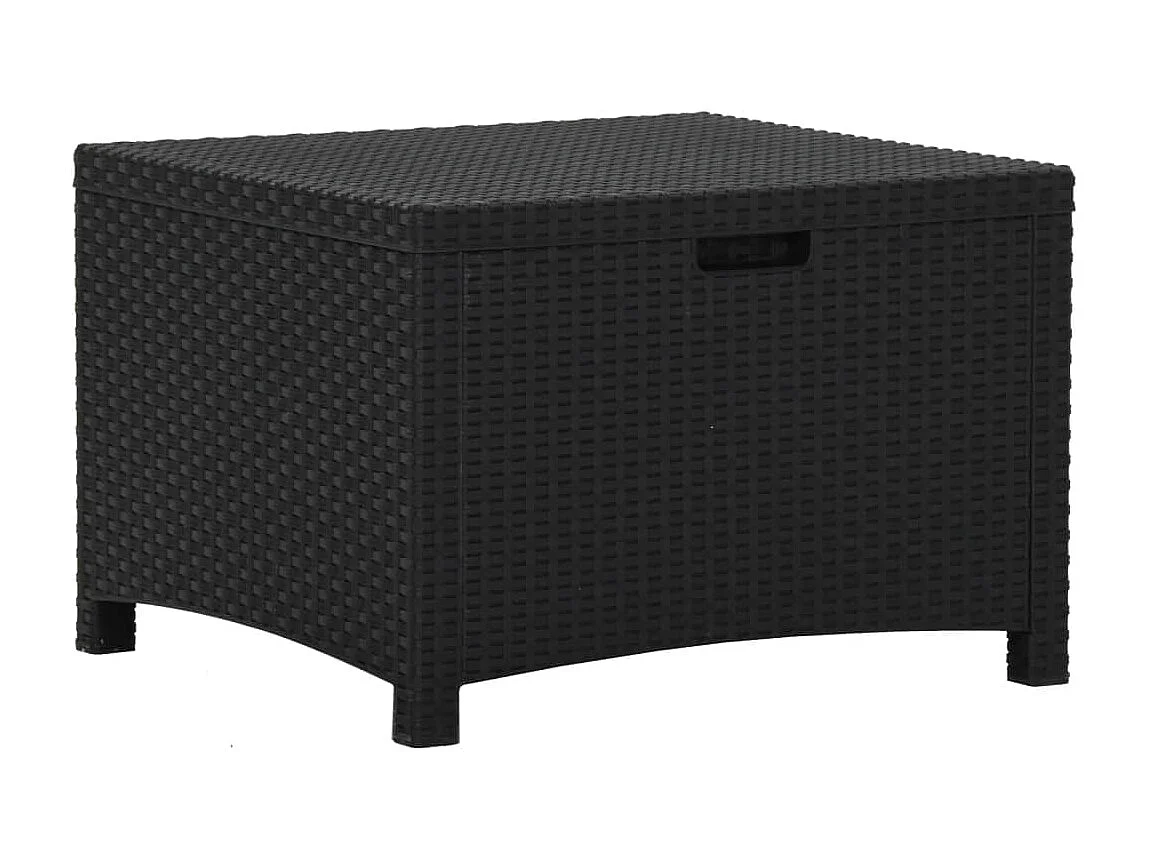 Boîte de rangement de jardin 60x54x41 cm Rotin PP Graphite