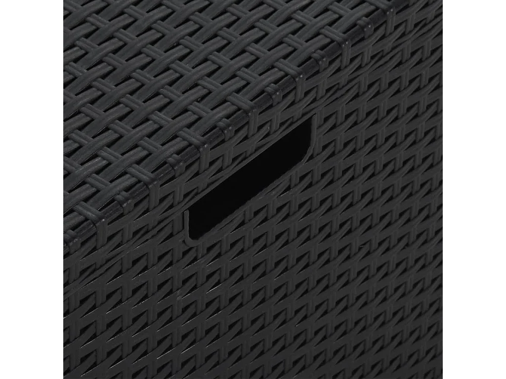 Boîte de rangement de jardin 60x54x41 cm Rotin PP Graphite