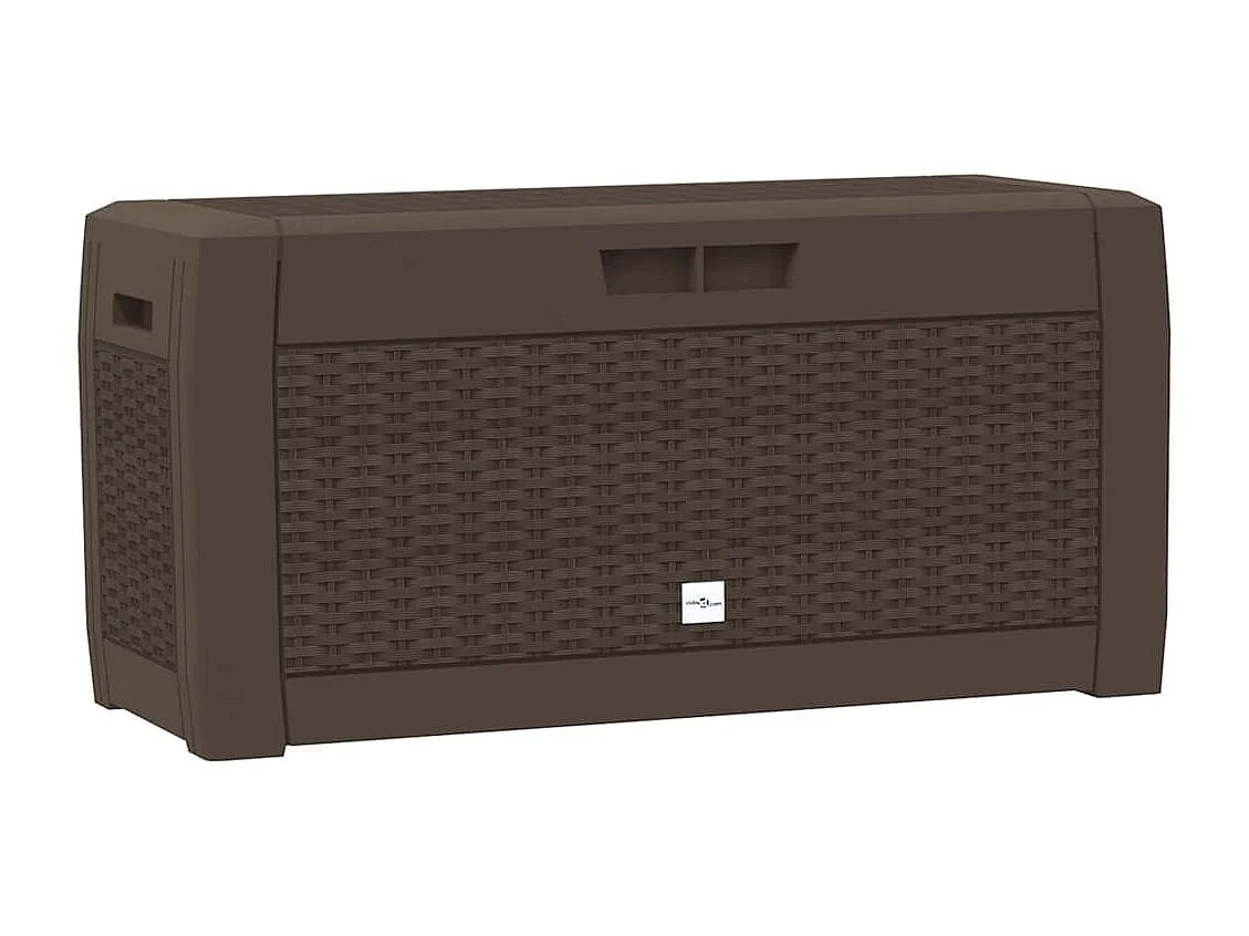 Boîte de stockage de jardin Marron 119x48x60 cm Polypropylène
