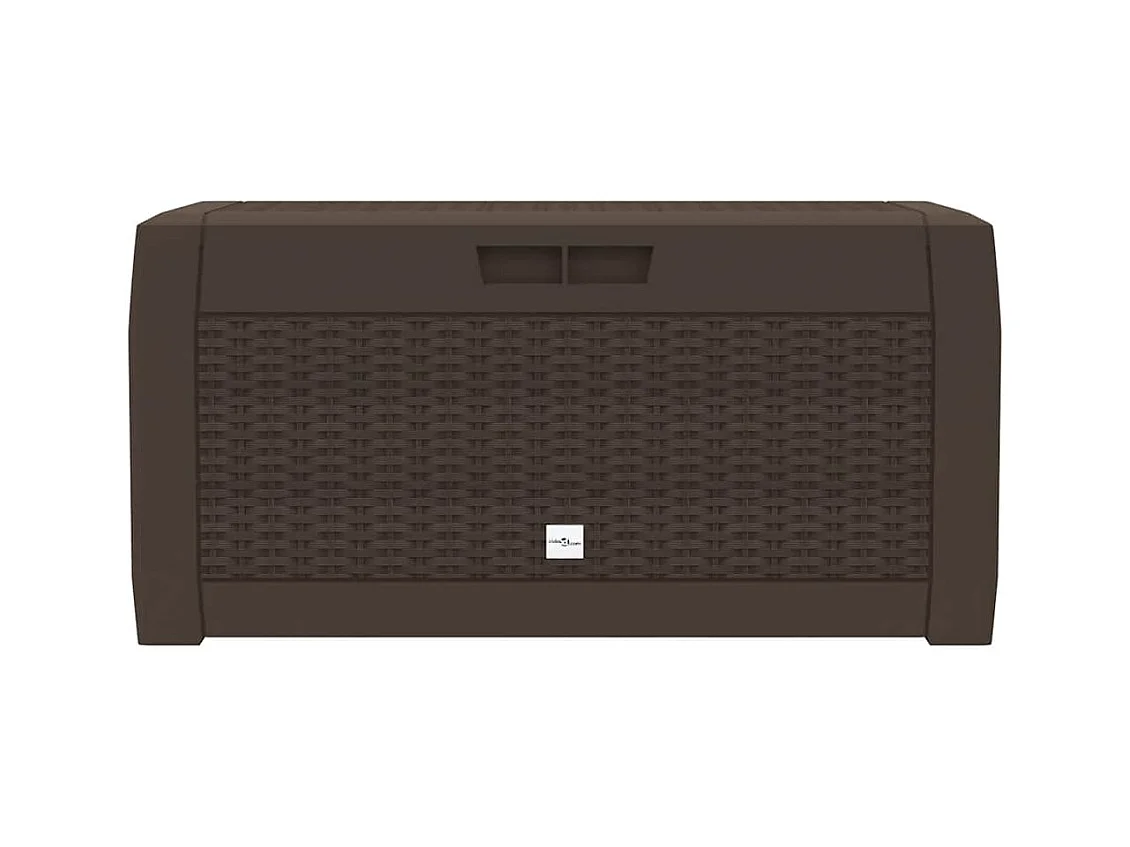 Boîte de stockage de jardin Marron 119x48x60 cm Polypropylène